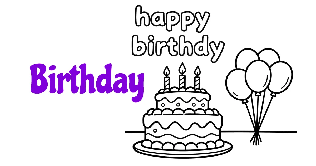 Birthday coloring pages