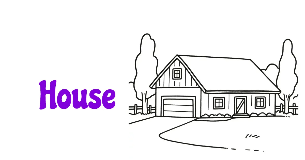 House coloring pages