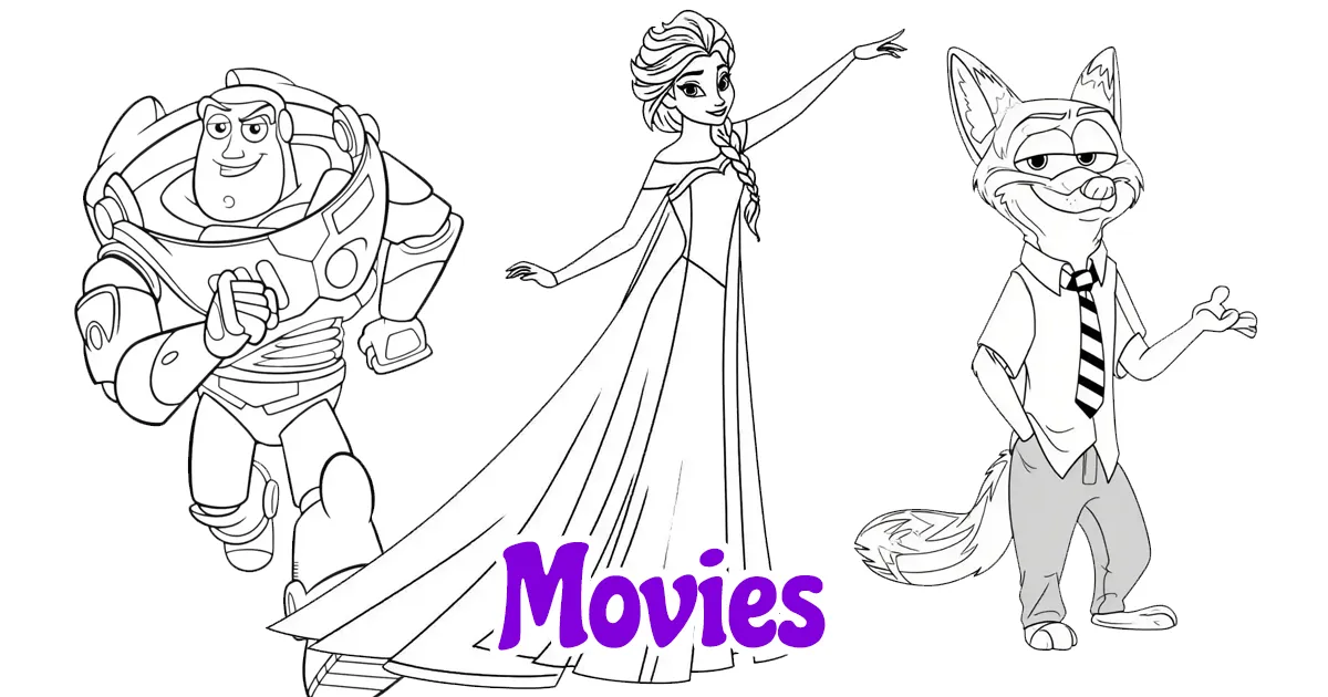 Movies coloring pages