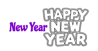 New Year Coloring Pages