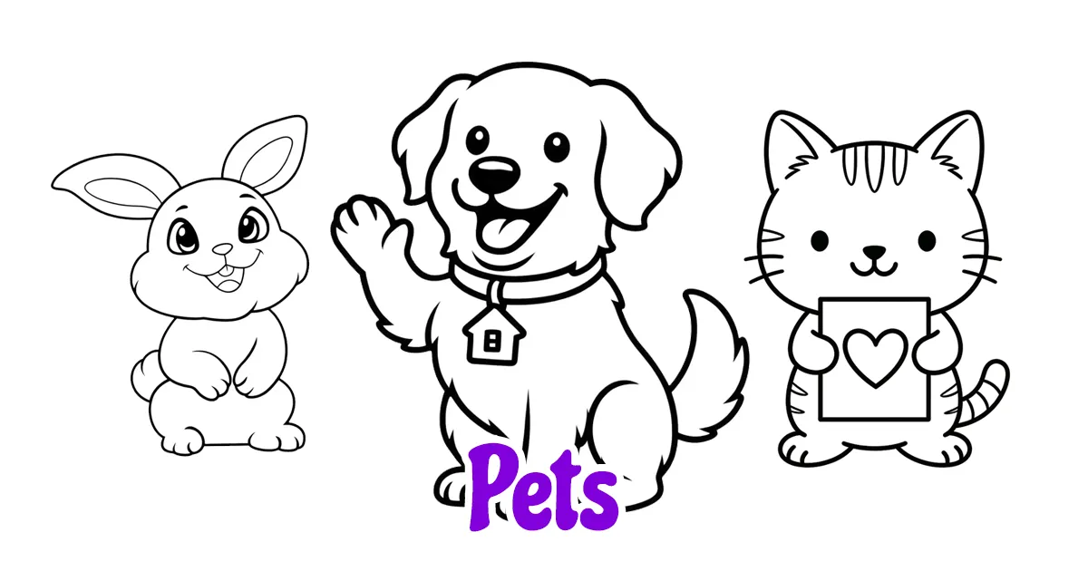 Pets coloring pages