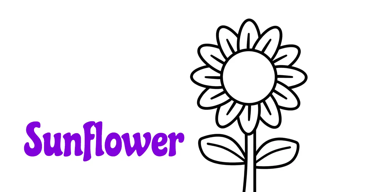 Sunflower coloring pages
