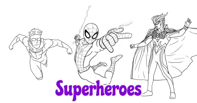 Superheroes Coloring Pages
