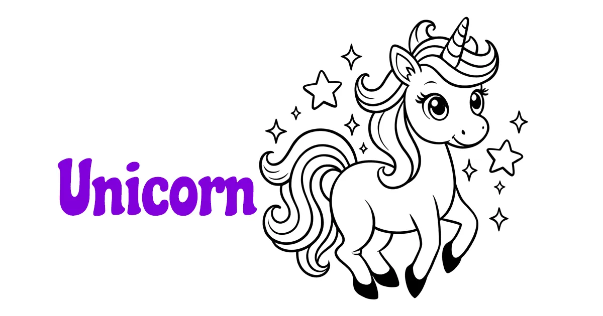 Unicorn coloring pages