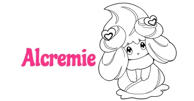 Alcremie Coloring Pages Collection