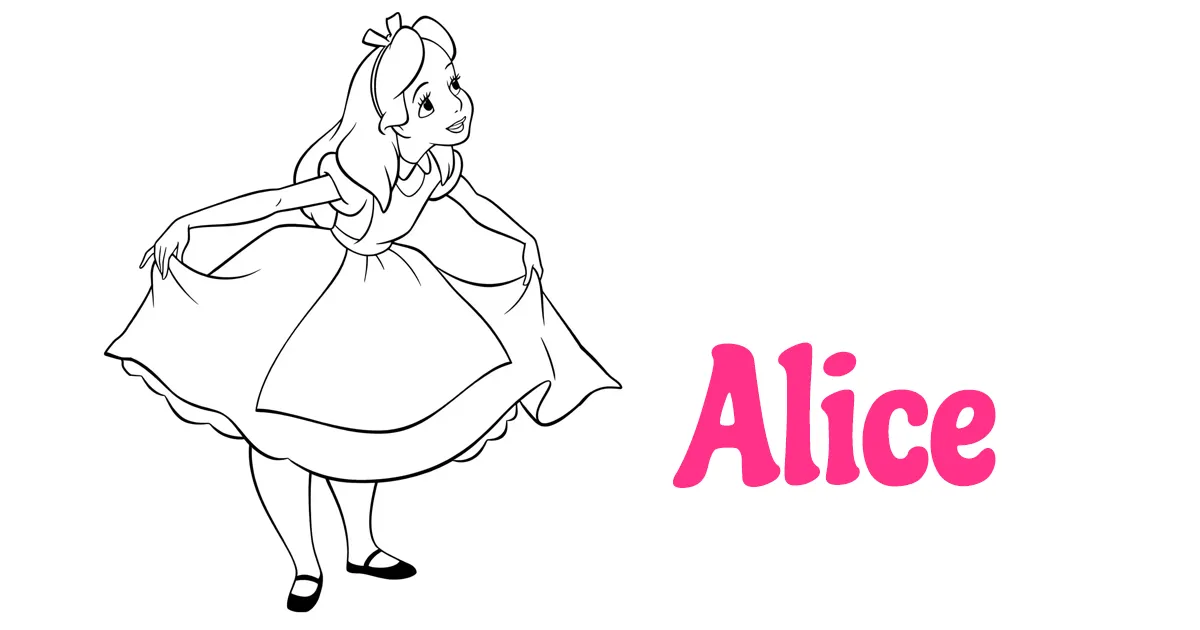 Alice Coloring Pages