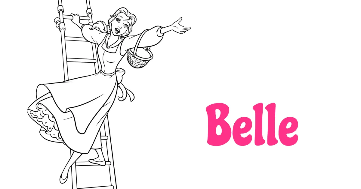 Belle Coloring Pages