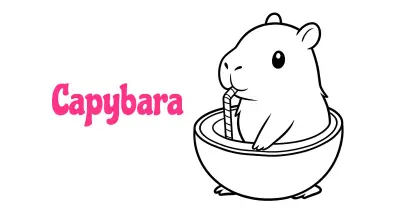 Capybara Coloring Pages collection