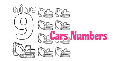 Cars Numbers Coloring Pages