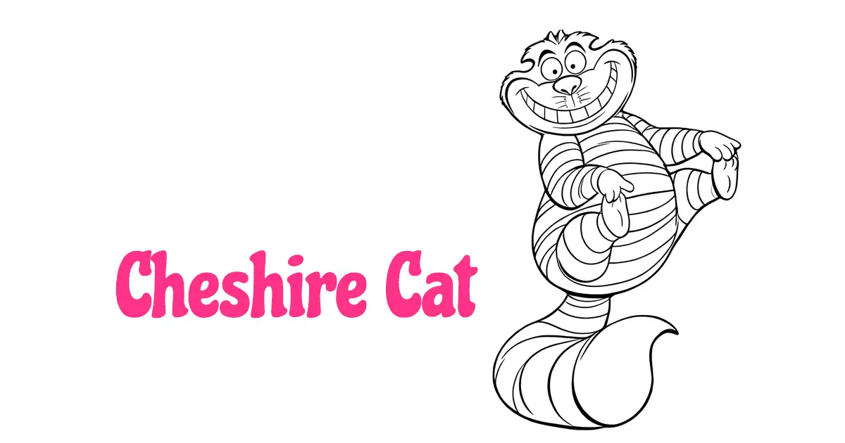 Cheshire Cat Coloring Pages
