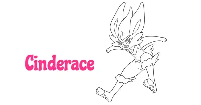 Cinderace Coloring Pages Collection