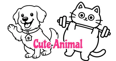 Cute Animal Coloring Pages Collection