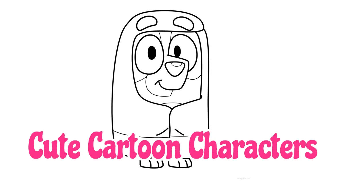 Cute Cartoon Characters Coloring Pages
