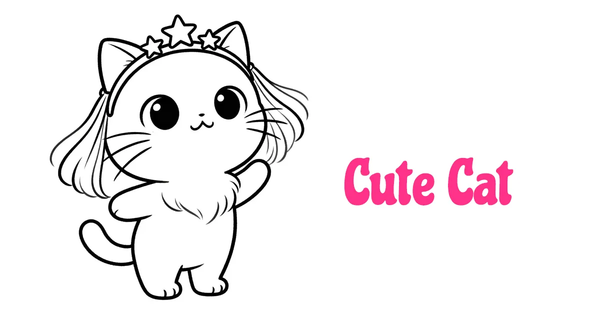 Cute Cat Coloring Pages