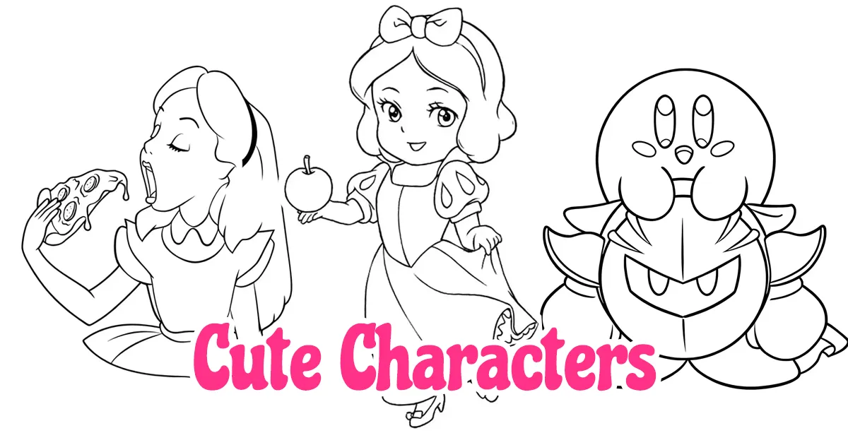 Cute Characters Coloring Pages