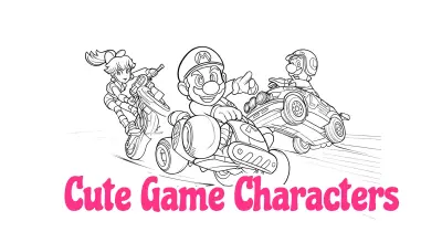 Cute Game Characters Coloring Pages Collection