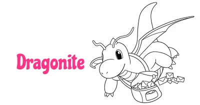 Dragonite Coloring Pages Collection