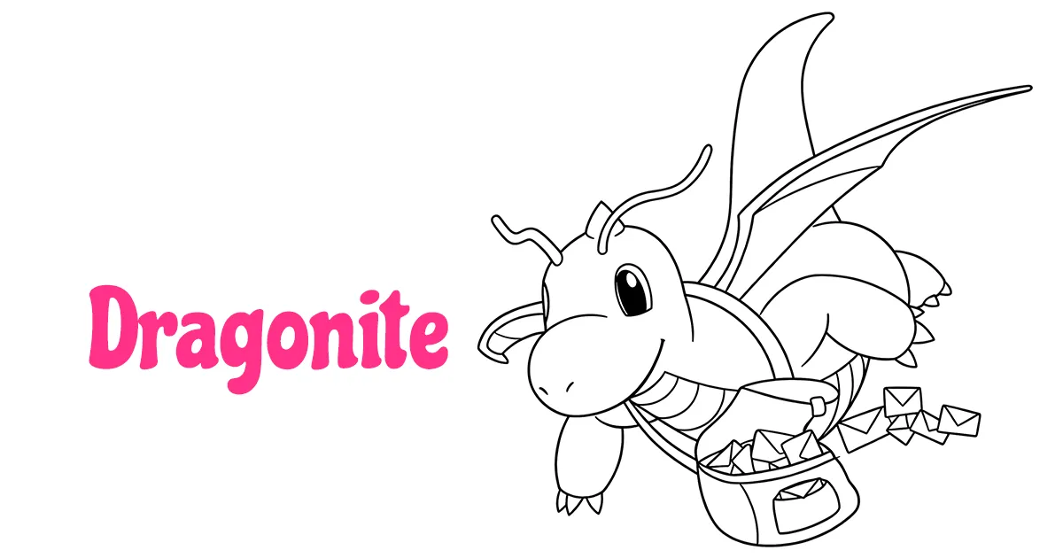 Dragonite Coloring Pages