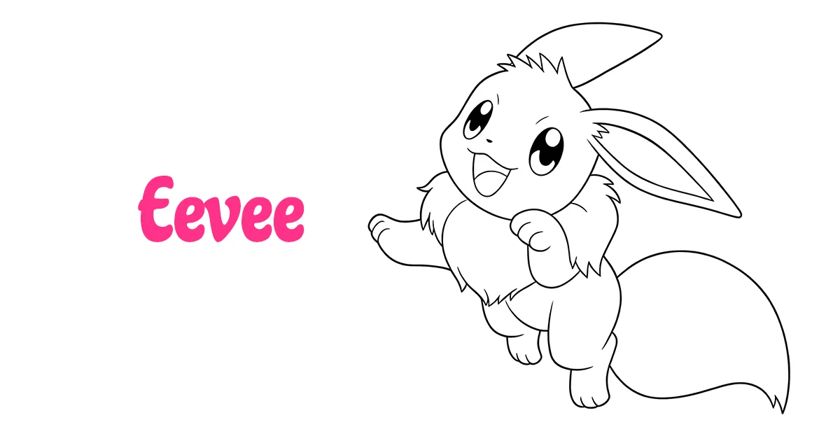 Eevee Coloring Pages
