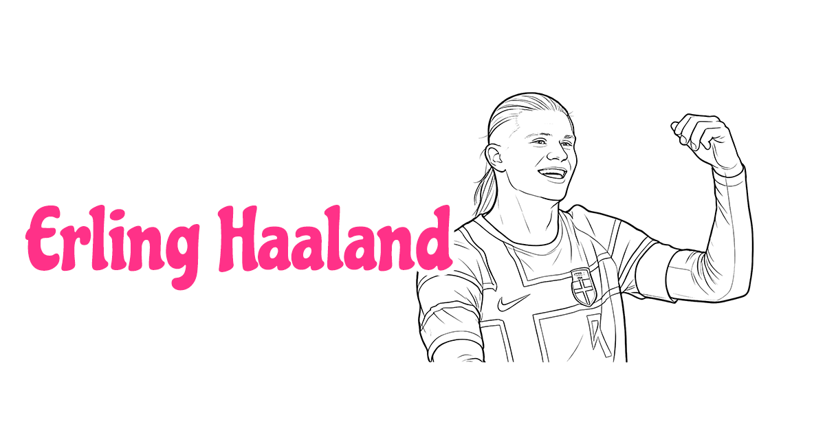 Erling Haaland Coloring Pages Collection