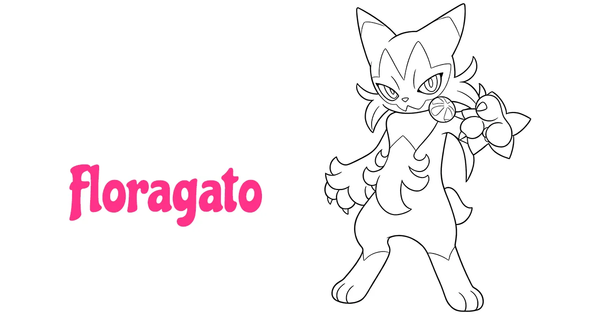 Floragato Coloring Pages