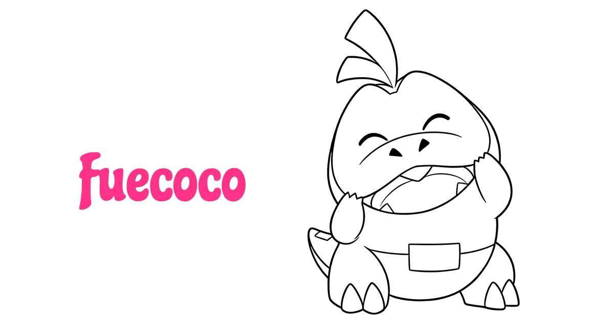  Fuecoco Coloring Pages