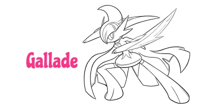  Gallade Coloring Pages Collection