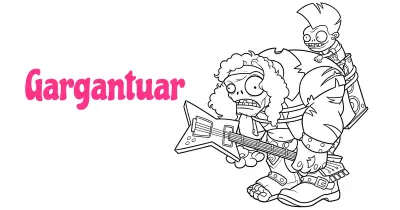 Gargantuar Plants vs Zombies Coloring Pages collection