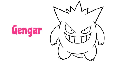 Gengar Coloring Pages Collection