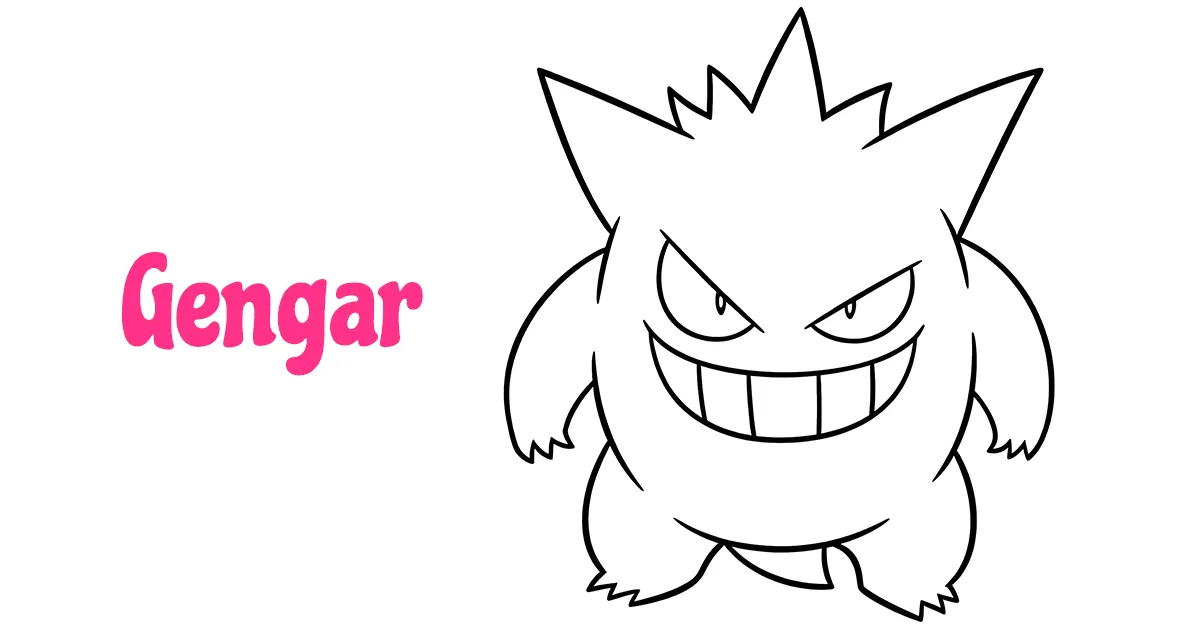 Gengar Coloring Pages