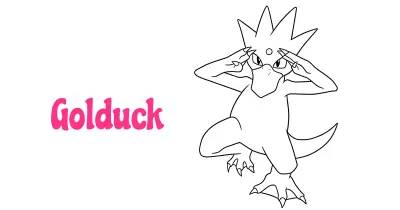 Golduck Coloring Pages Collection