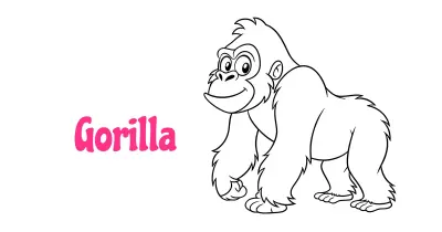 Gorilla Coloring Pages