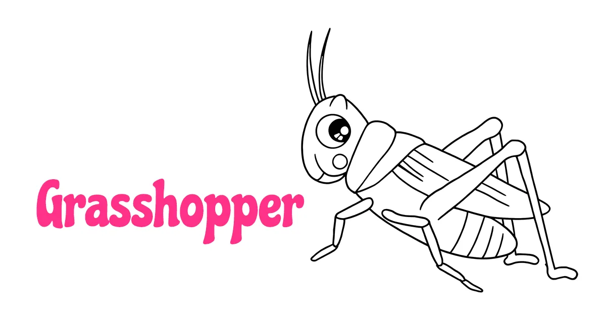 Grasshopper Coloring Pages