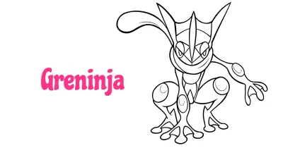 Greninja Coloring Pages Collection