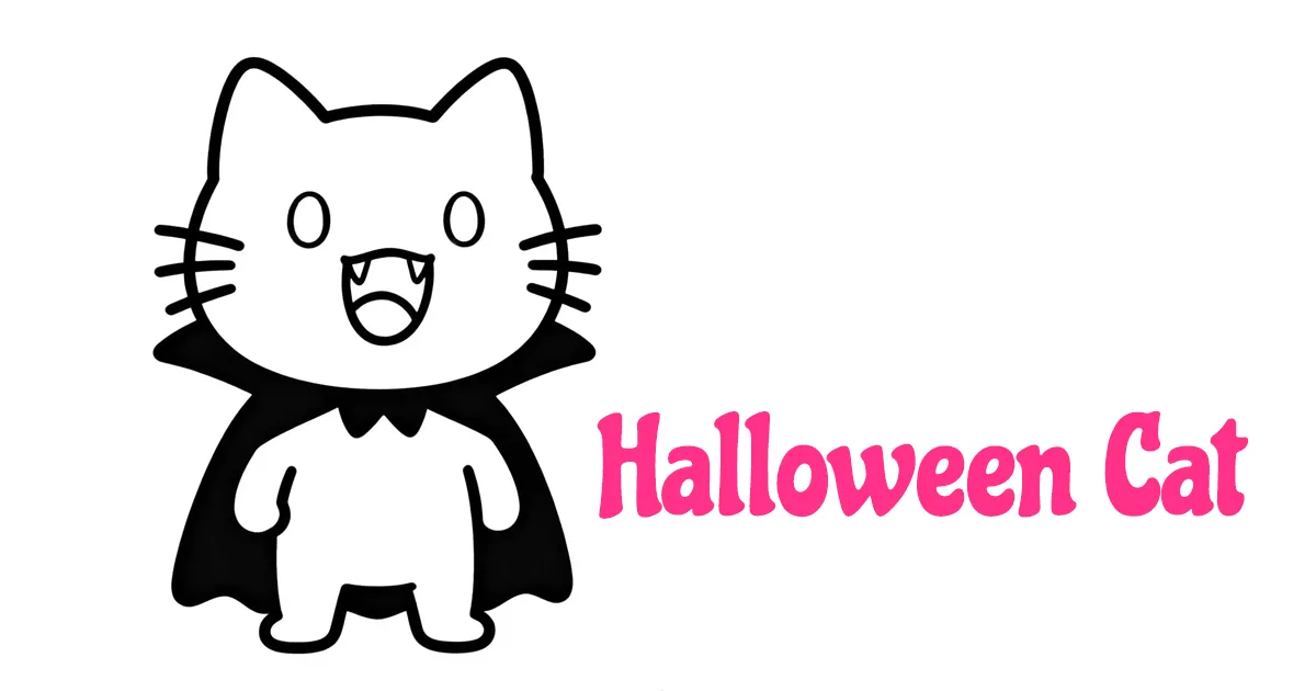 Halloween Cat Coloring Pages