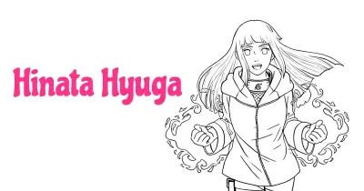 Hinata Hyuga Coloring Pages Collection