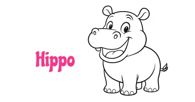 Hippo Coloring Pages