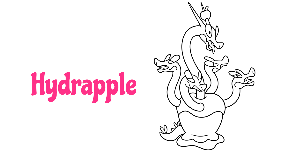 Hydrapple Coloring Pages Collection