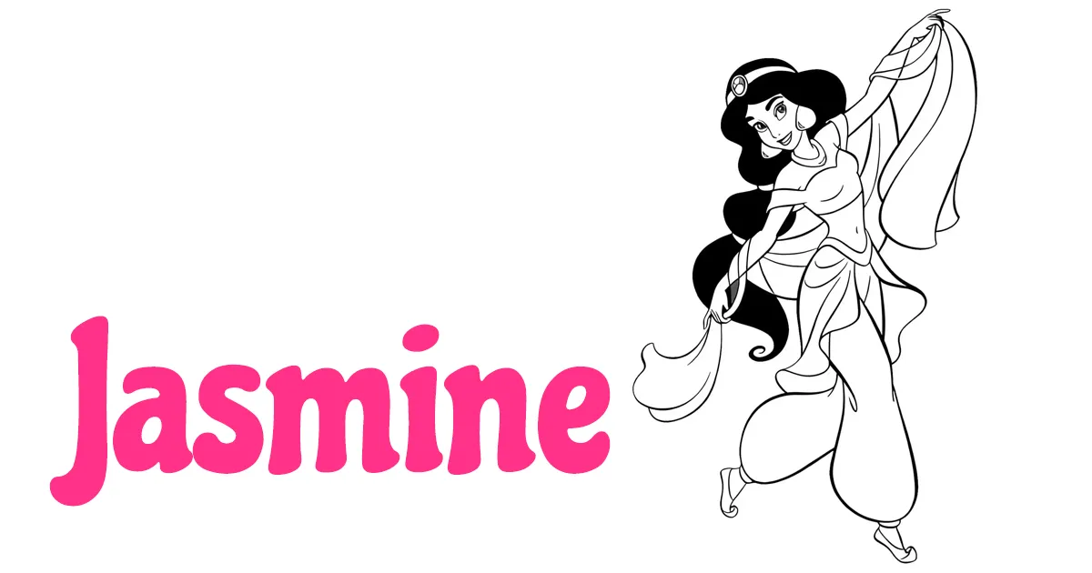 Jasmine Coloring Pages