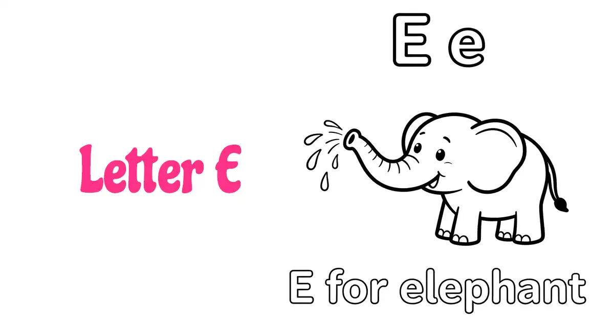 Letter E Coloring Pages