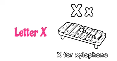 Letter X Coloring Pages