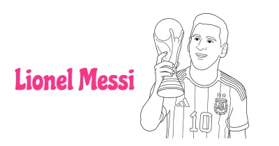 Lionel Messi Coloring Pages Collection