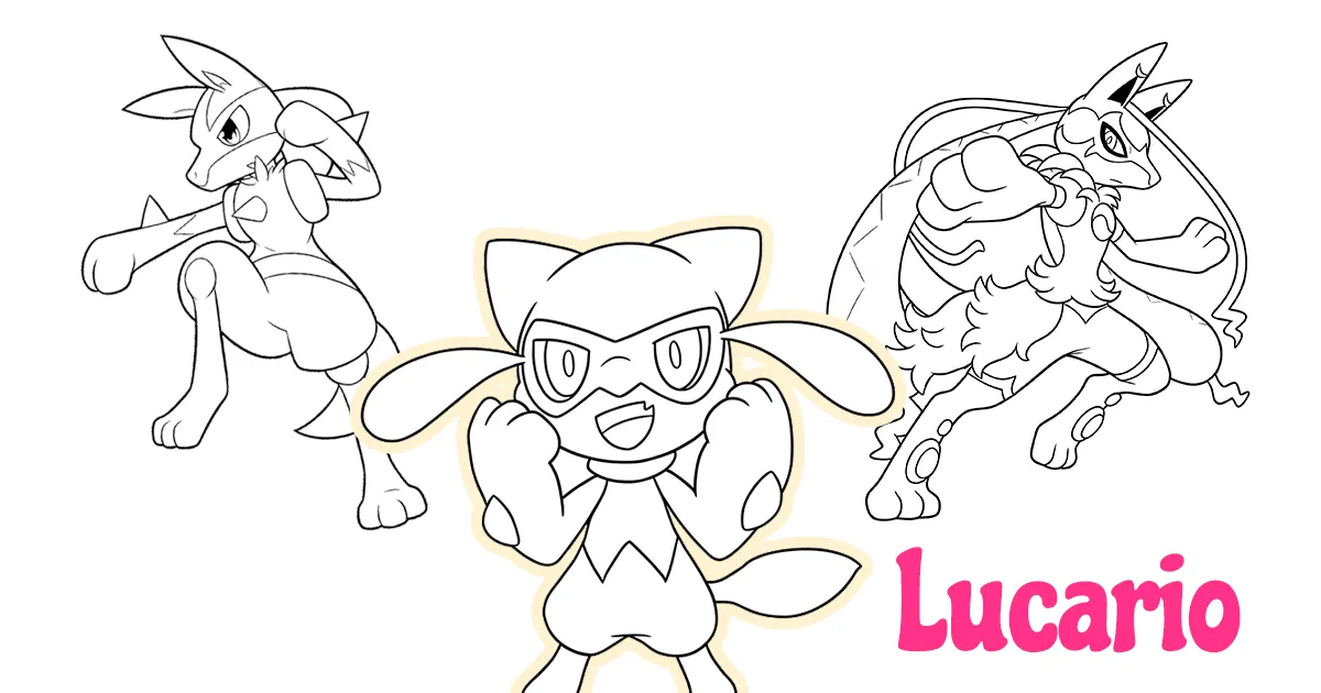 Lucario Coloring Pages