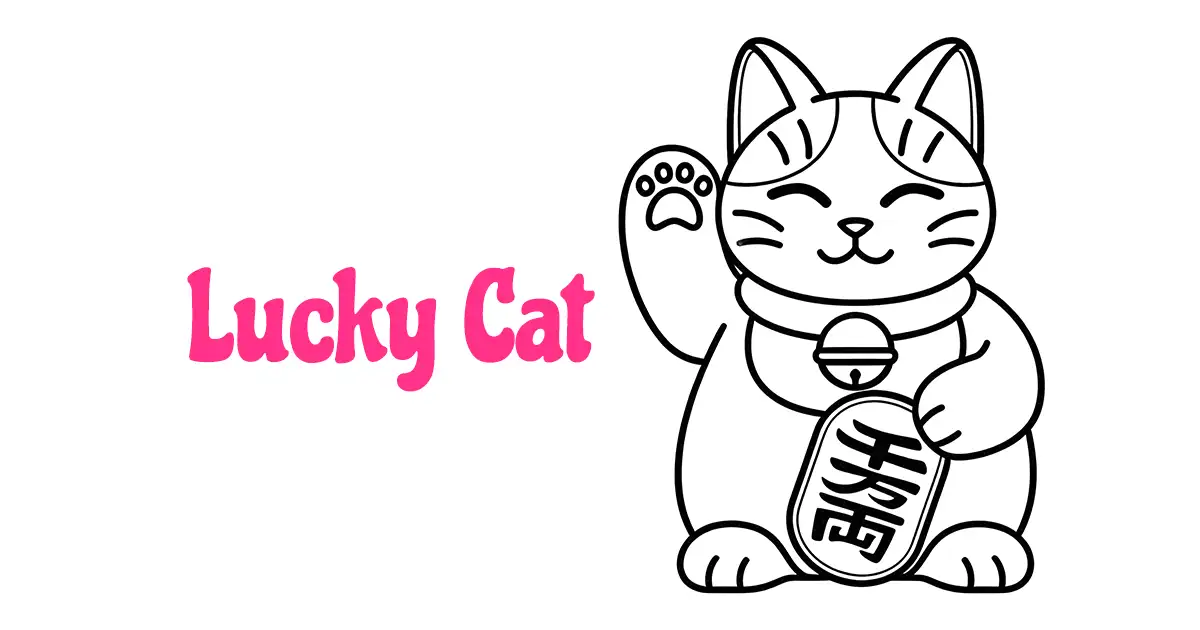 Lucky Cat Coloring Pages