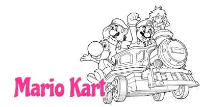 Mario Kart Coloring Pages