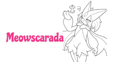Meowscarada Coloring Pages Collection