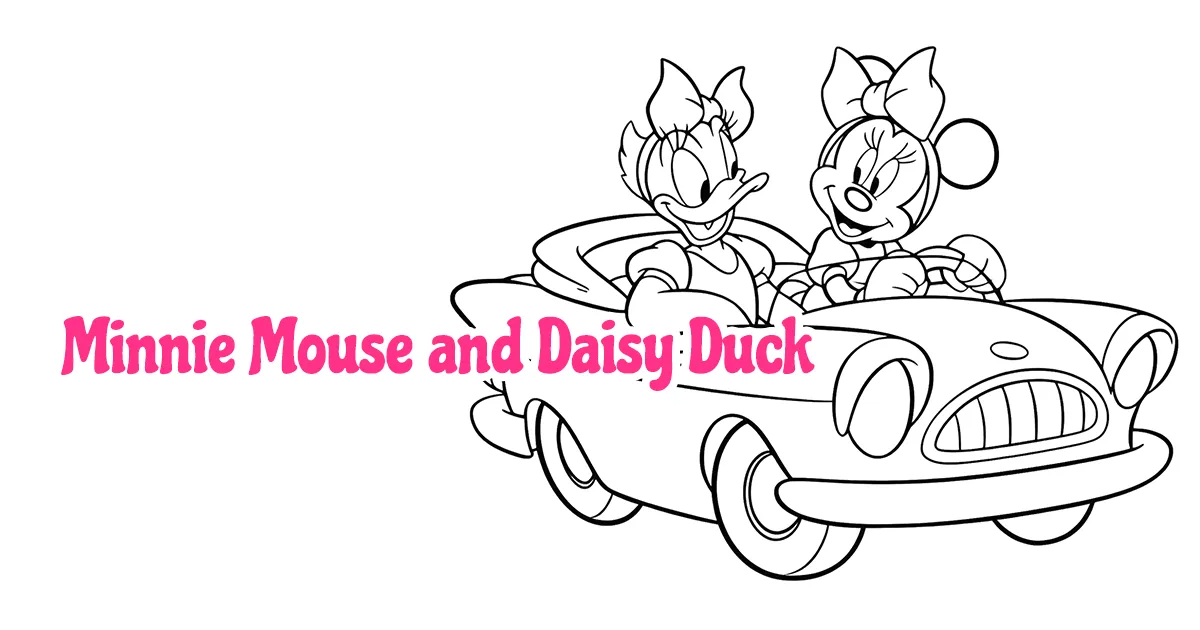Minnie Mouse and Daisy Duck Coloring Pages 