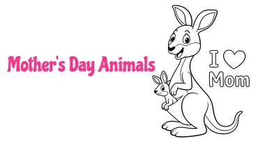 Mother’s Day Animals Coloring Pages Collection