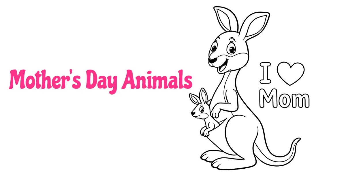 Mother’s Day Animals Coloring Pages
