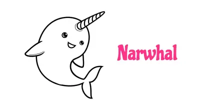 Narwhal Coloring Pages